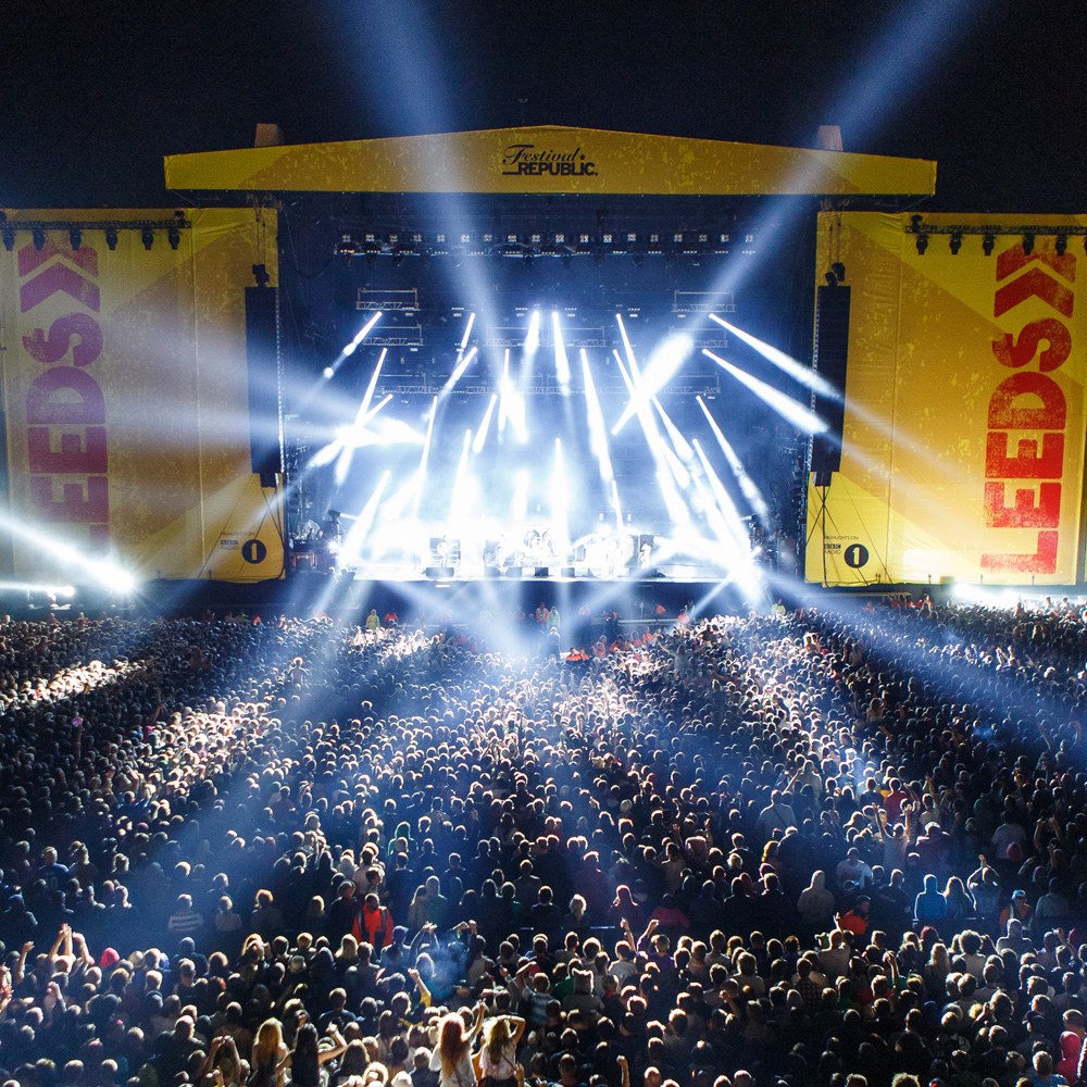 The History of Music Festivals  Leeds Festival Main Stage with crowd